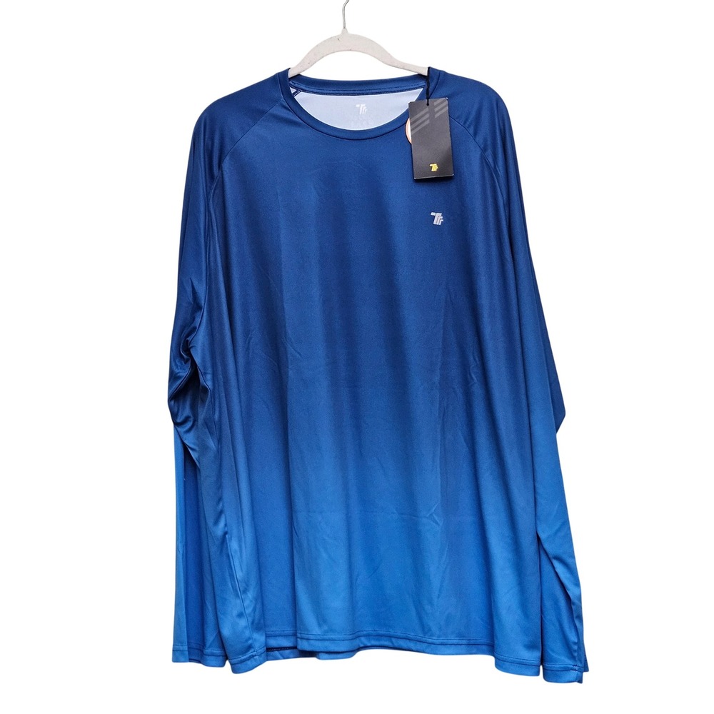 TBY Performance Shirt Mens 3XL Blue Ombre UPF 50+ Long Sleeve‎ Athletic Hiking
